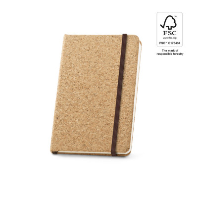 HAWKINS. Pocket cork notebook with 160 plain pages